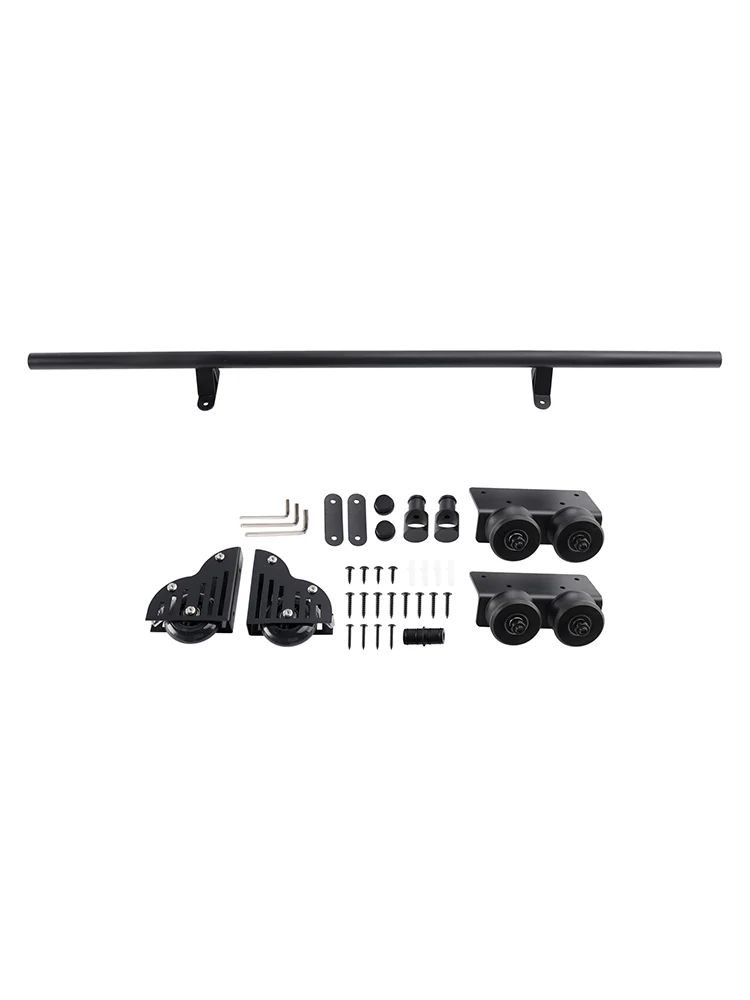 Rolling Library Slider Ladder Maskinvaresett med brems 3.3ft rundrør