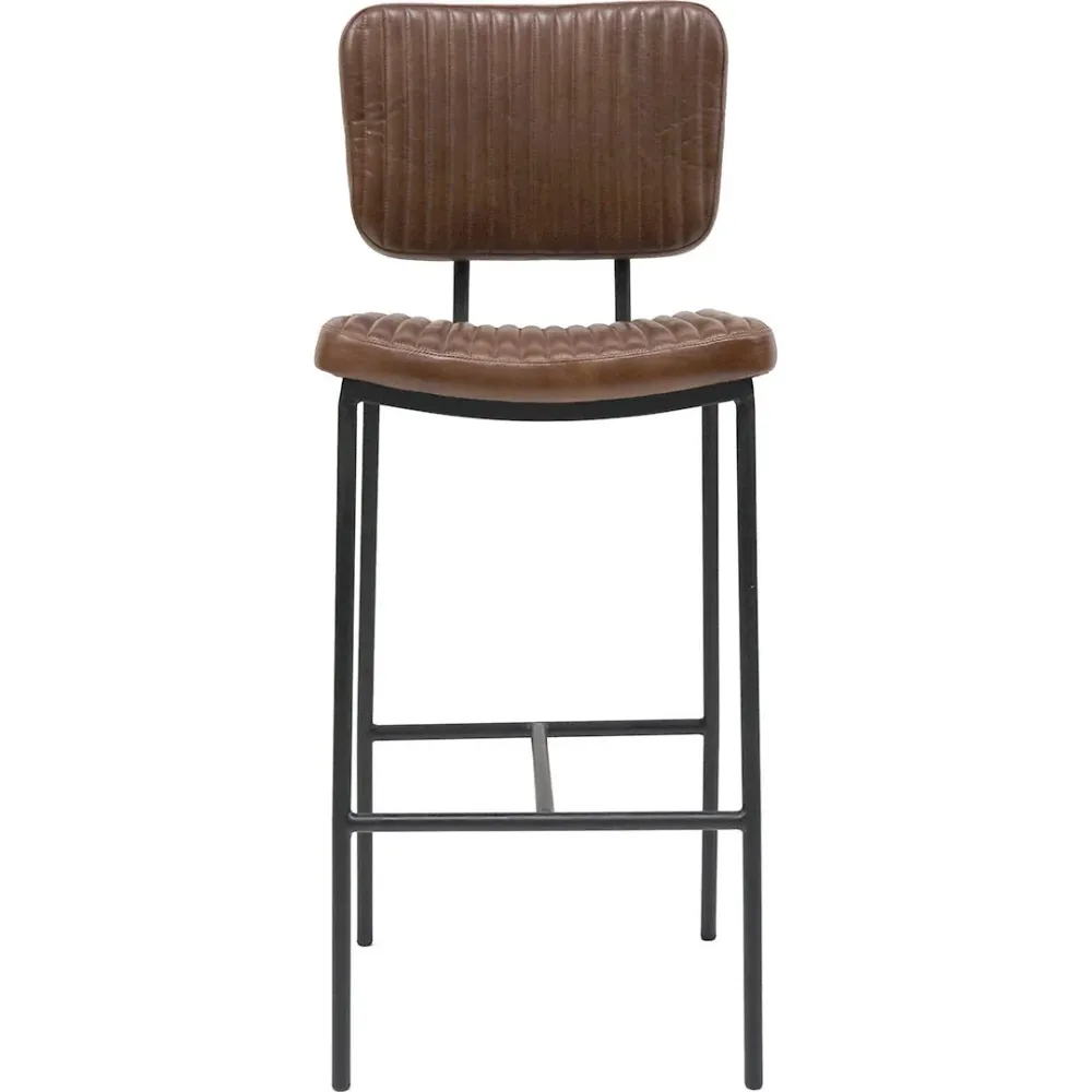 Astoria barstol - rillet skinn