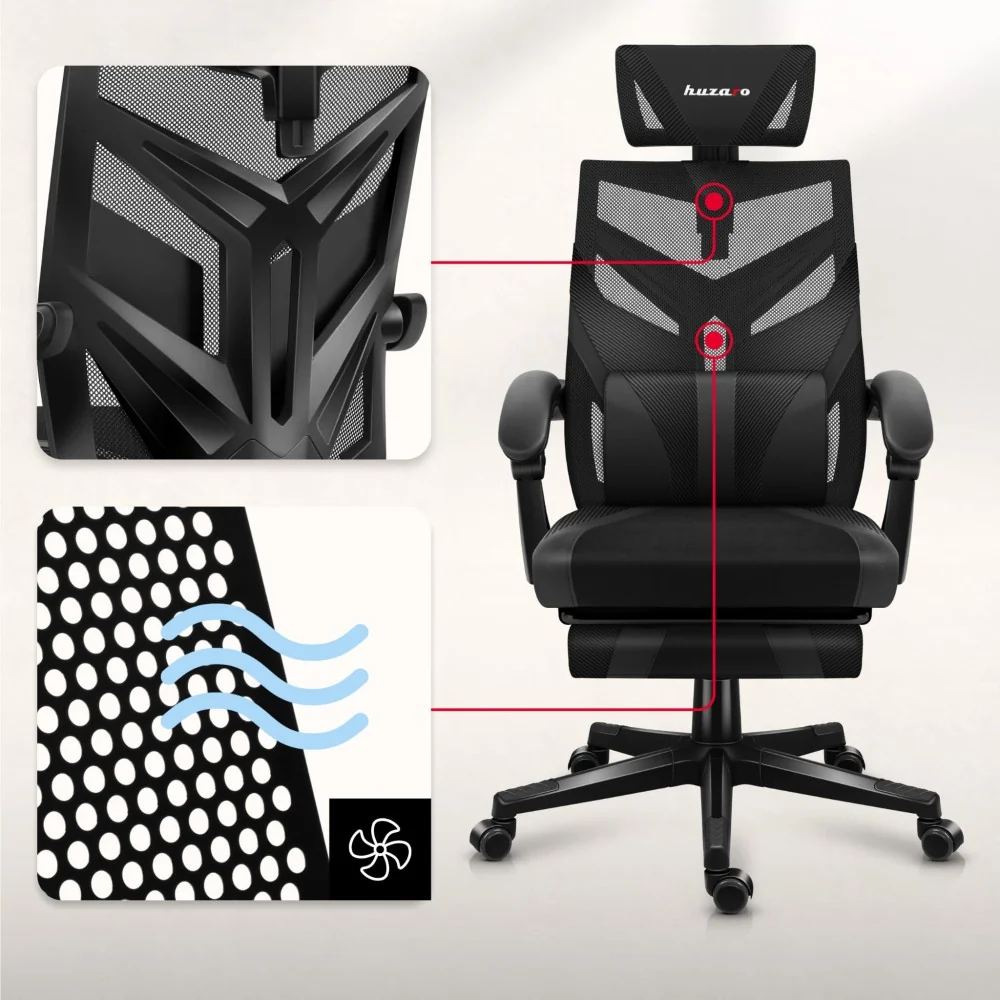 Gamingstol Huzaro COMBAT 5.0 Svart