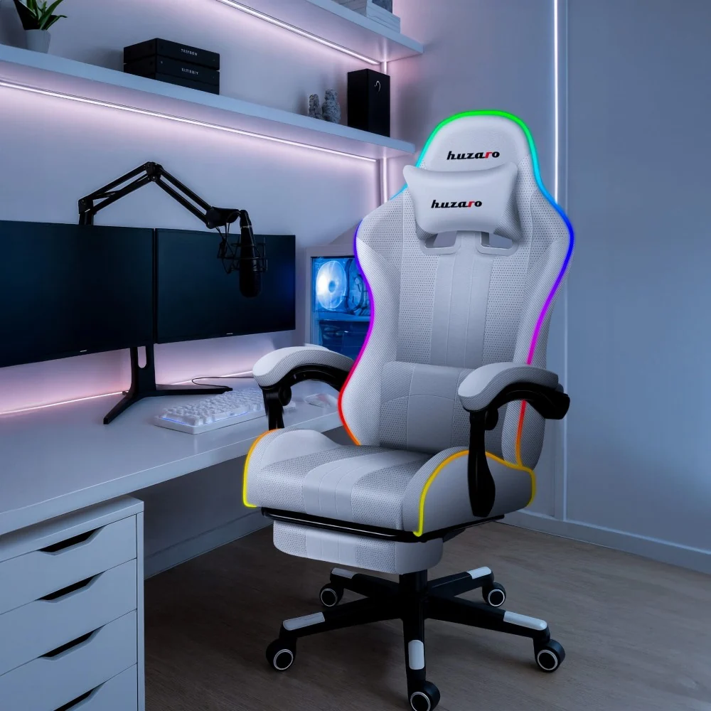Gamingstol Huzaro Force 4.7 Hvit RGB