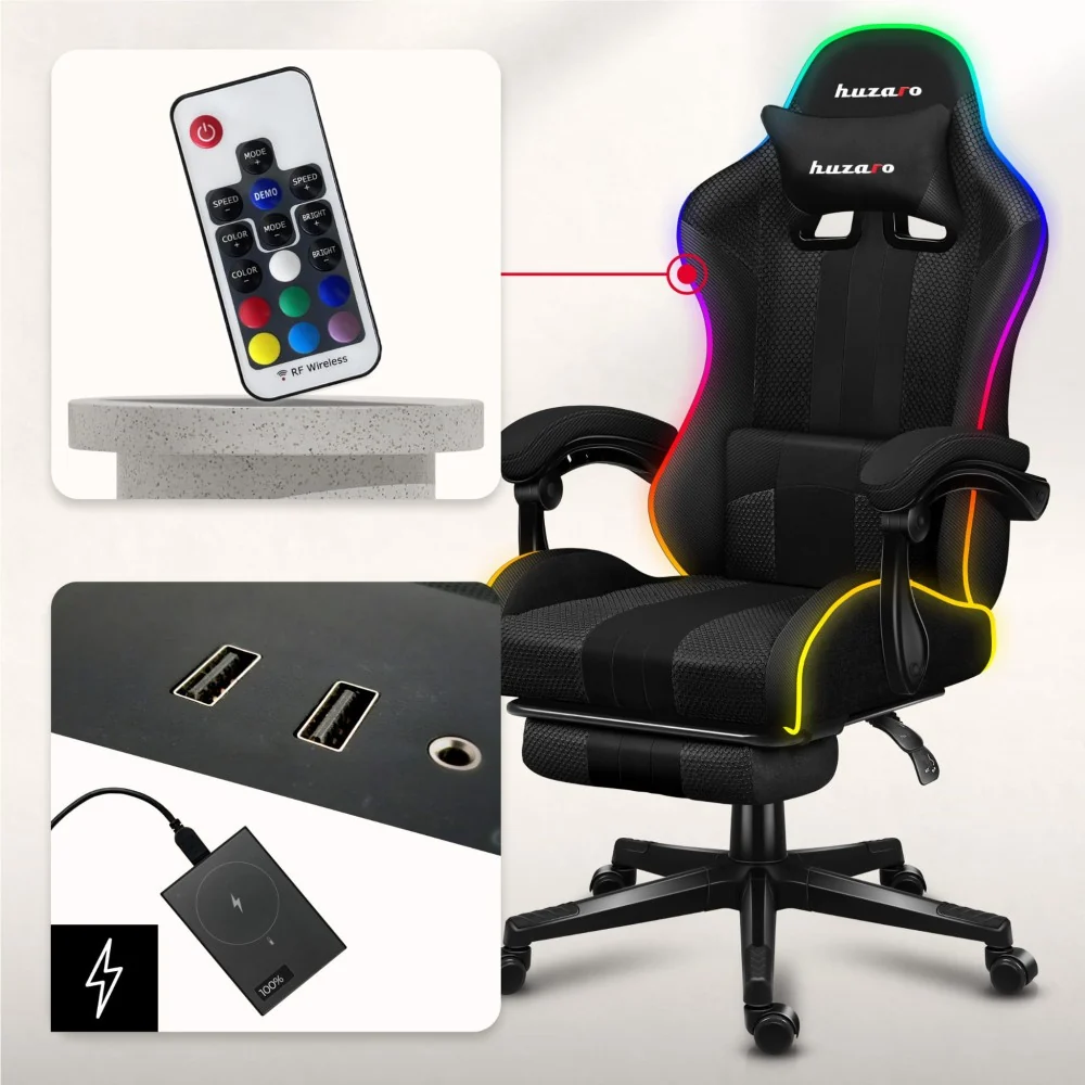 Gamingstol Huzaro Force 4.7 RGB Mesh