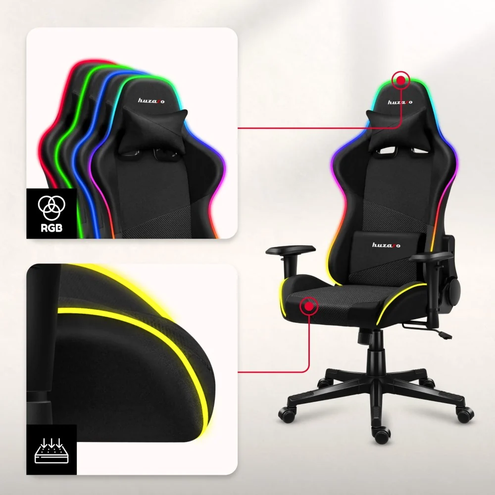 Gamingstol Huzaro FORCE 6.3 RGB Mesh