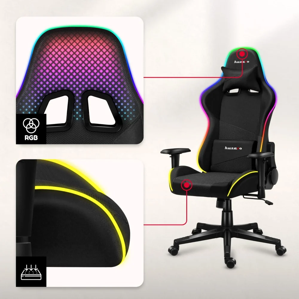 Gamingstol Huzaro FORCE 6.3 RGB Mesh