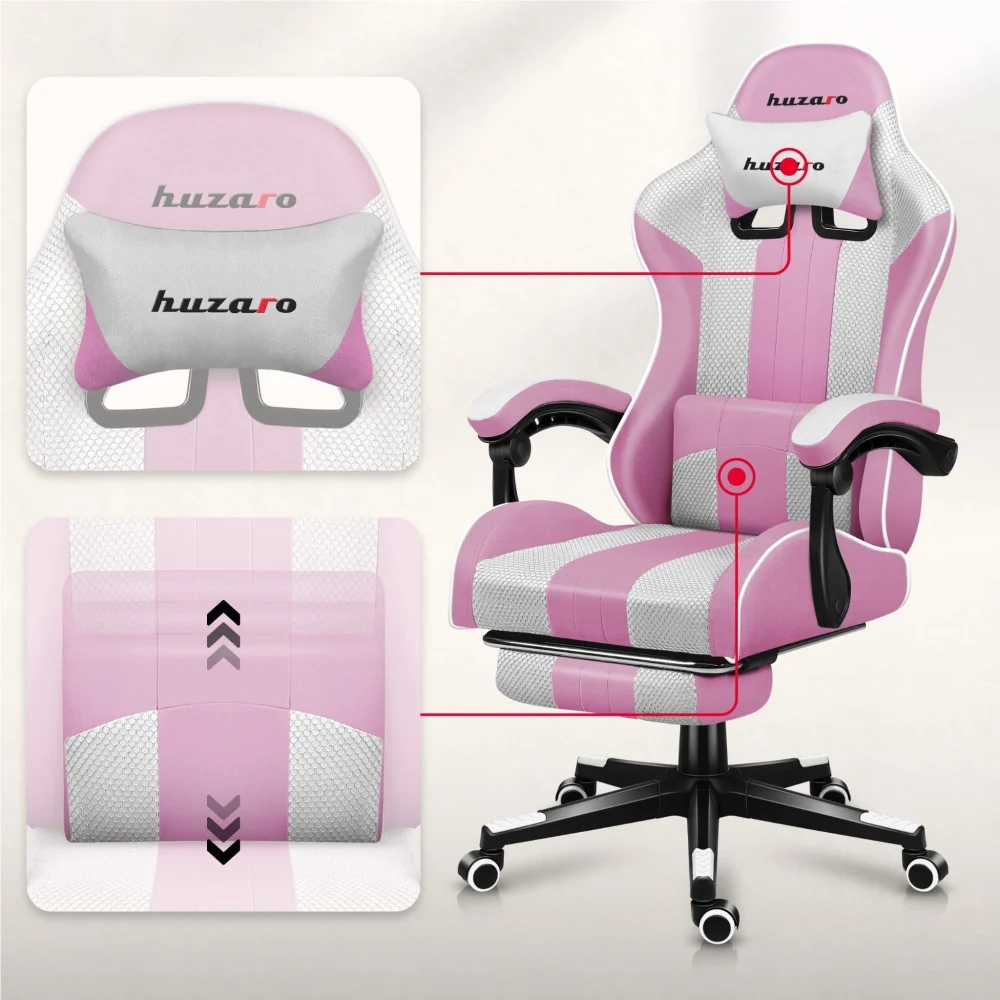 Gamingstol Huzaro Force 4.7 Rosa Mesh