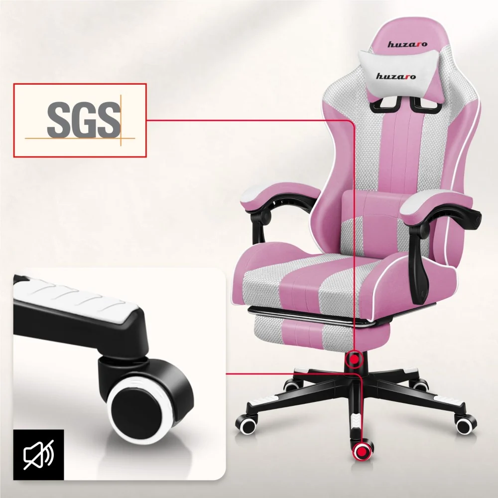Gamingstol Huzaro Force 4.7 Rosa Mesh