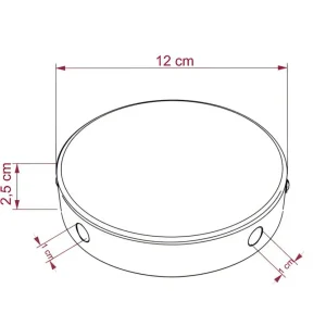 Takkopp 4x Sidehull Børstet Messing