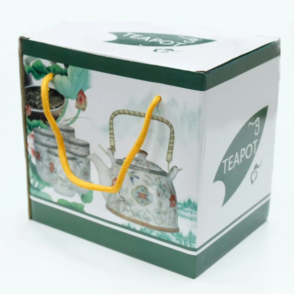 Tekanne Sett Hvit Stein Oriental