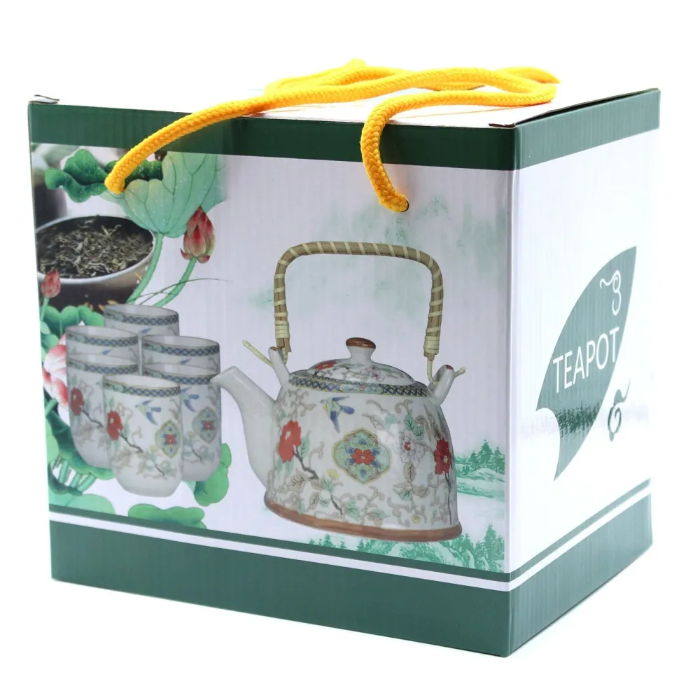 Tekanne Sett Hvit Stein Oriental