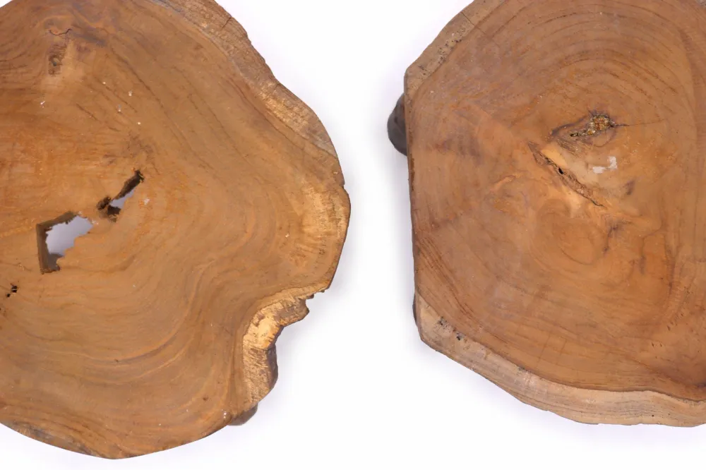 Teak visningsputer 27x20cm 2-pakning