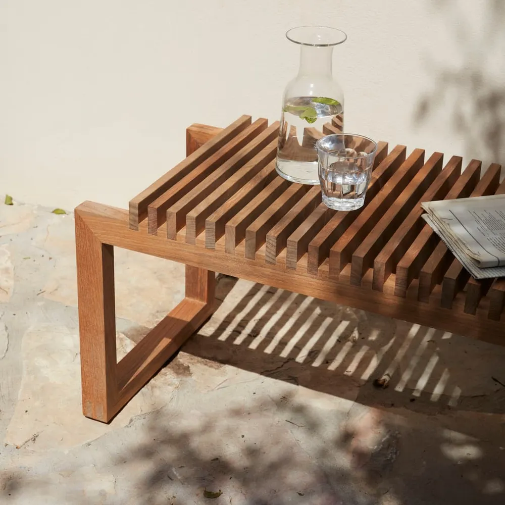 Cutter utendørsbenk Teak 120cm