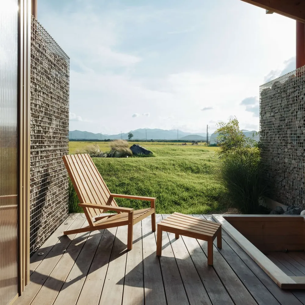 Deck Stool Between Lines teak