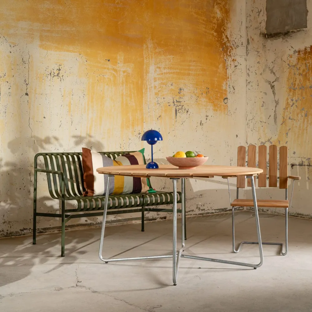 Palissade Spisebenk med armlener Olive