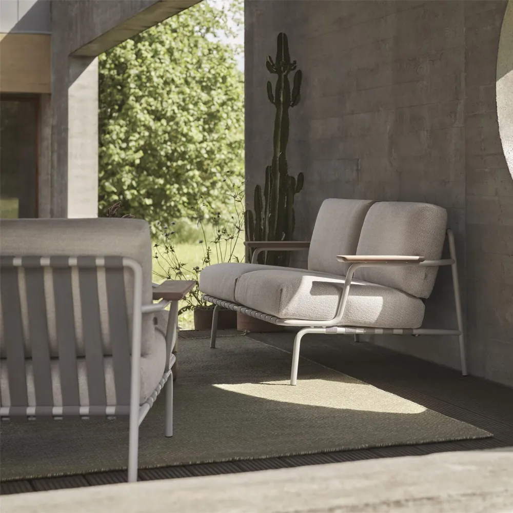 Utendørs 2-seter Sofa Settle - Laze 1/Grey