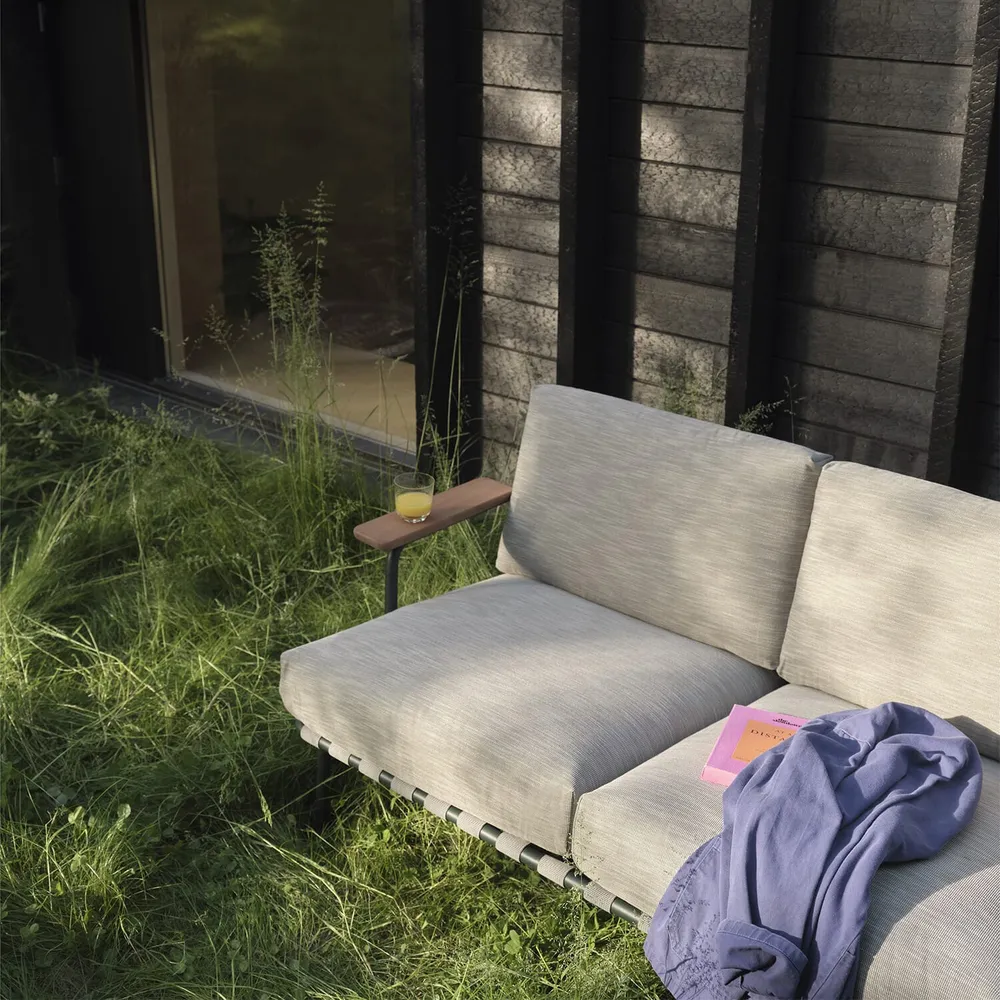 Utendørs 2-seter Sofa Settle - Ribbed Weave 2/Dark Green