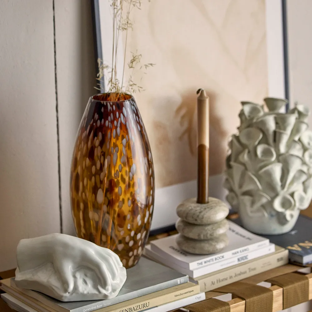 Glassvase Dara, brun