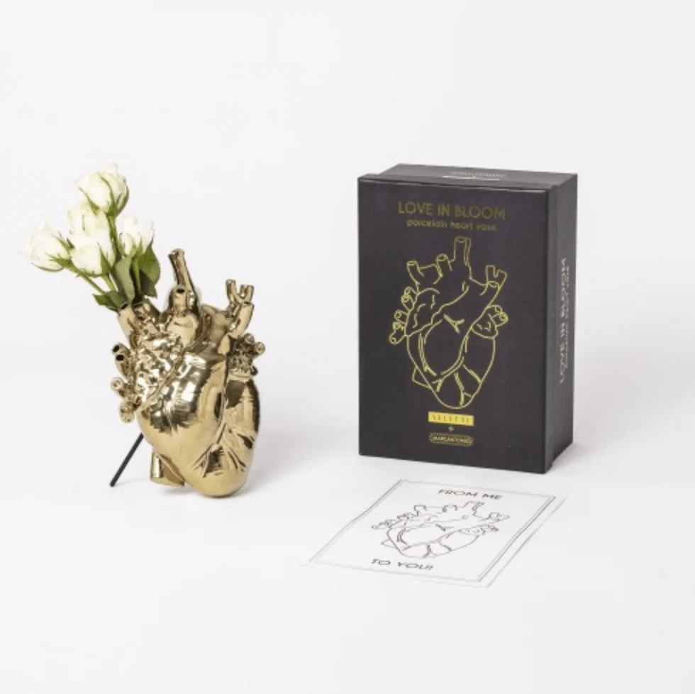 Love Bloom Gold Vase