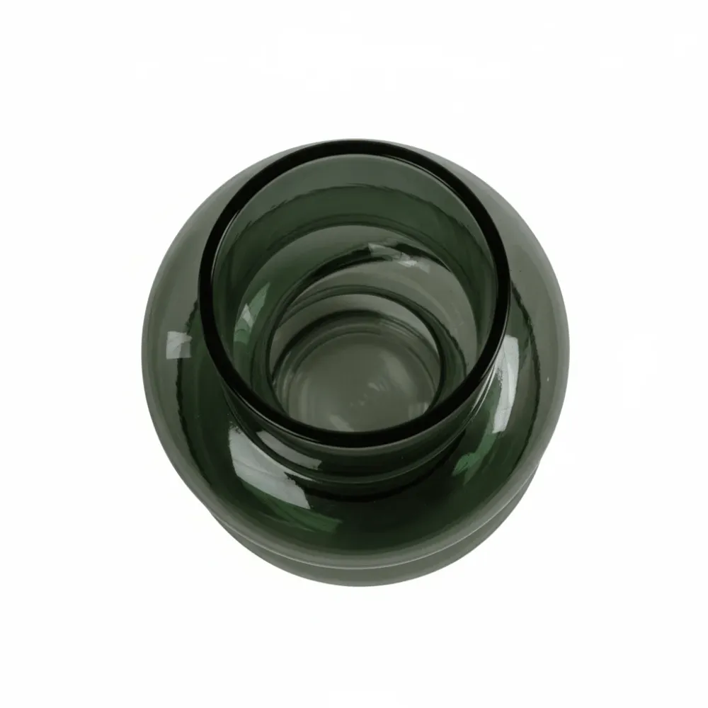 Vase rund flaskegrønn 16 x 26 cm