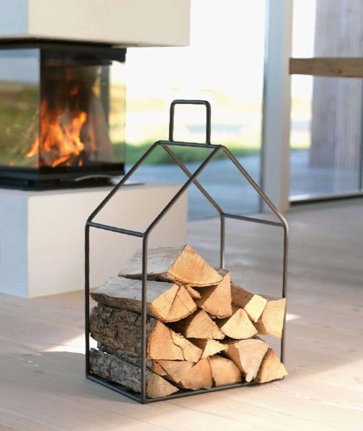 Vedstativ Hus - 65cm