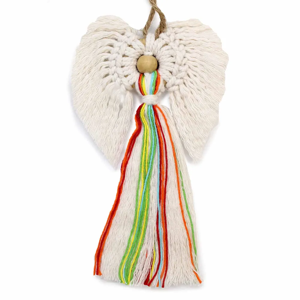 Macrame engel dekorasjon