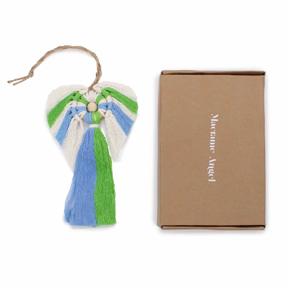Macrame engel dekorasjon