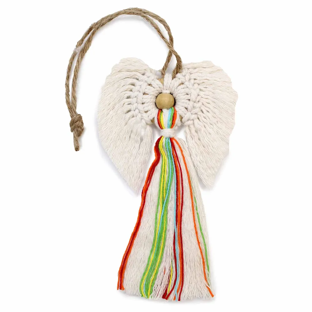 Macrame engel dekorasjon