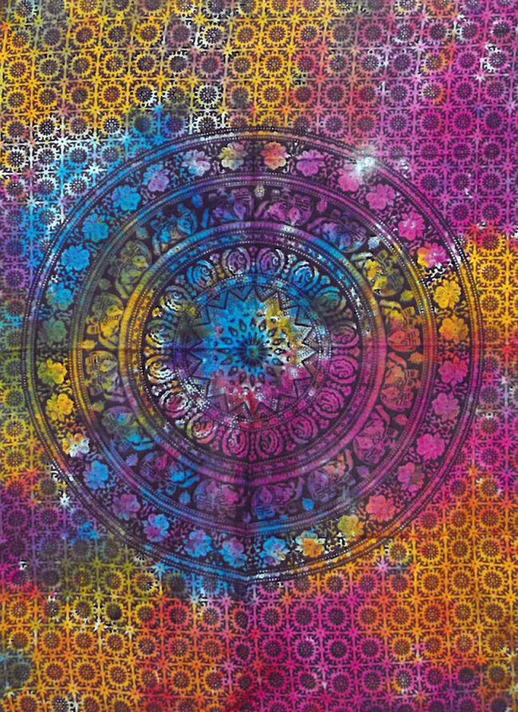 Elefant veggteppe bomull mandala