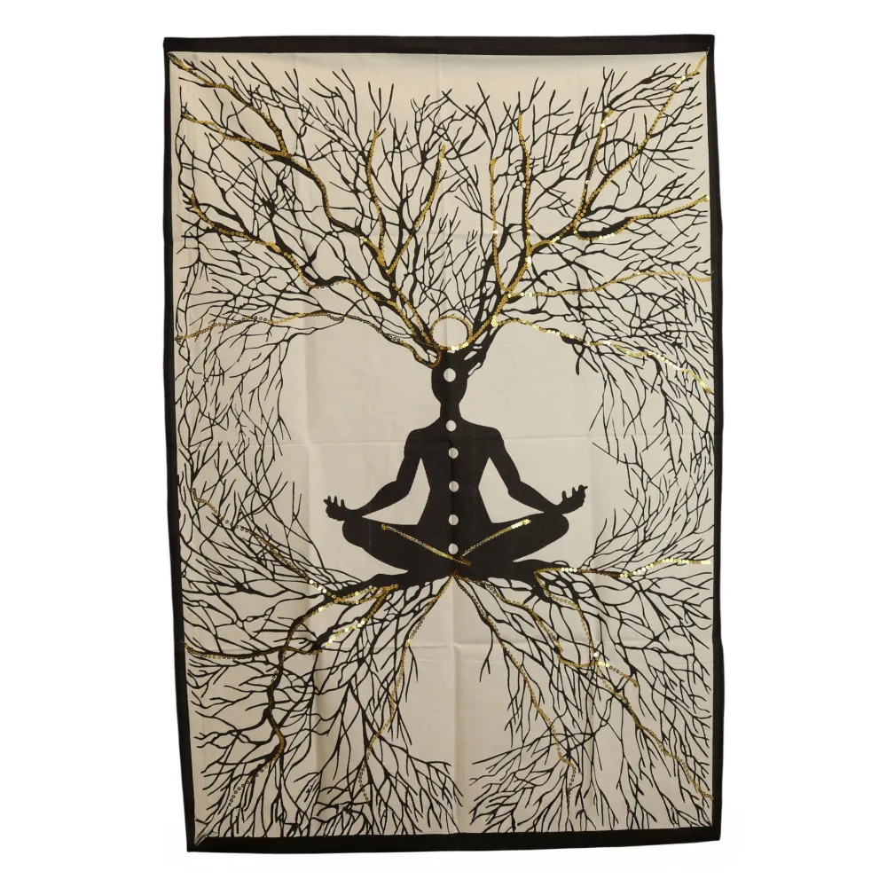 Bomullsveggkunst (70x110cm) – Chakra Jordforbindelse
