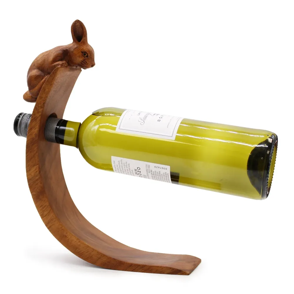 Vinflaskeholder – Balanserende Kanin
