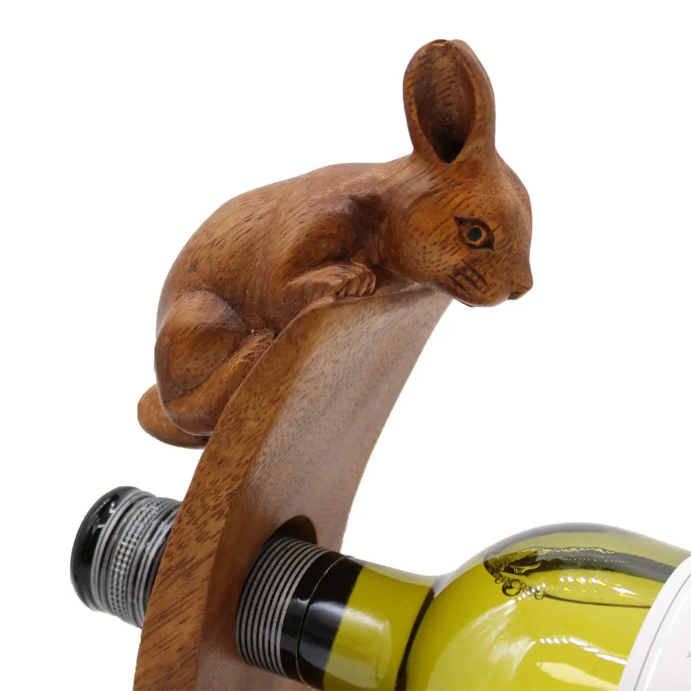 Vinflaskeholder – Balanserende Kanin