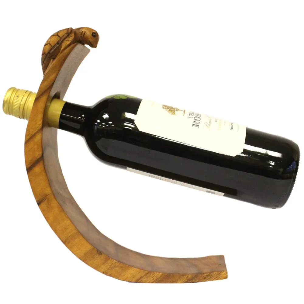 Vinflaskeholder, balanserende skilpadde