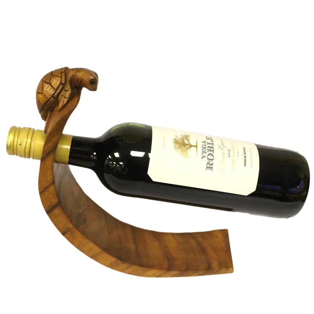Vinflaskeholder, balanserende skilpadde