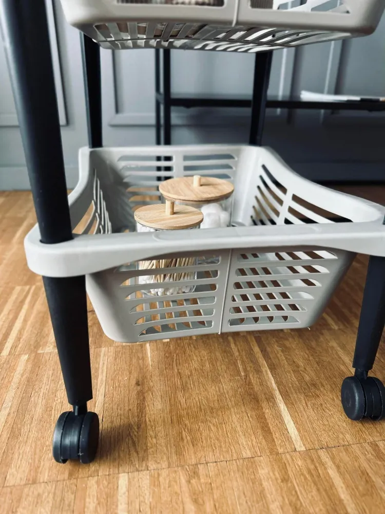 Rullevogn med 3 kurver – Beige
